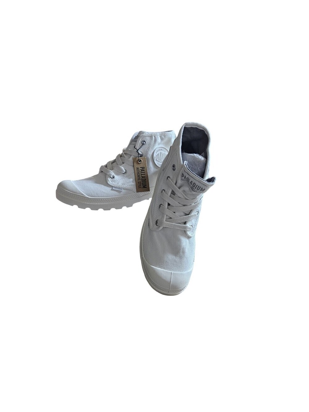 NIB Palladium Pampa Hi Canvas Boots Star White Women's Size 8.5